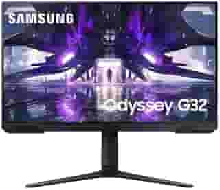 SAMSUNG Monitor Gamer Odyssey 24', FHD, 165Hz, 1ms, com ajuste de altura, HDMI, DP, Freesync, Preto, Série G32