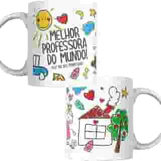Caneca de Cerâmica Personalizada para o Dia Dos Professores, Decorada Melhor Professora Do Mundo Presente