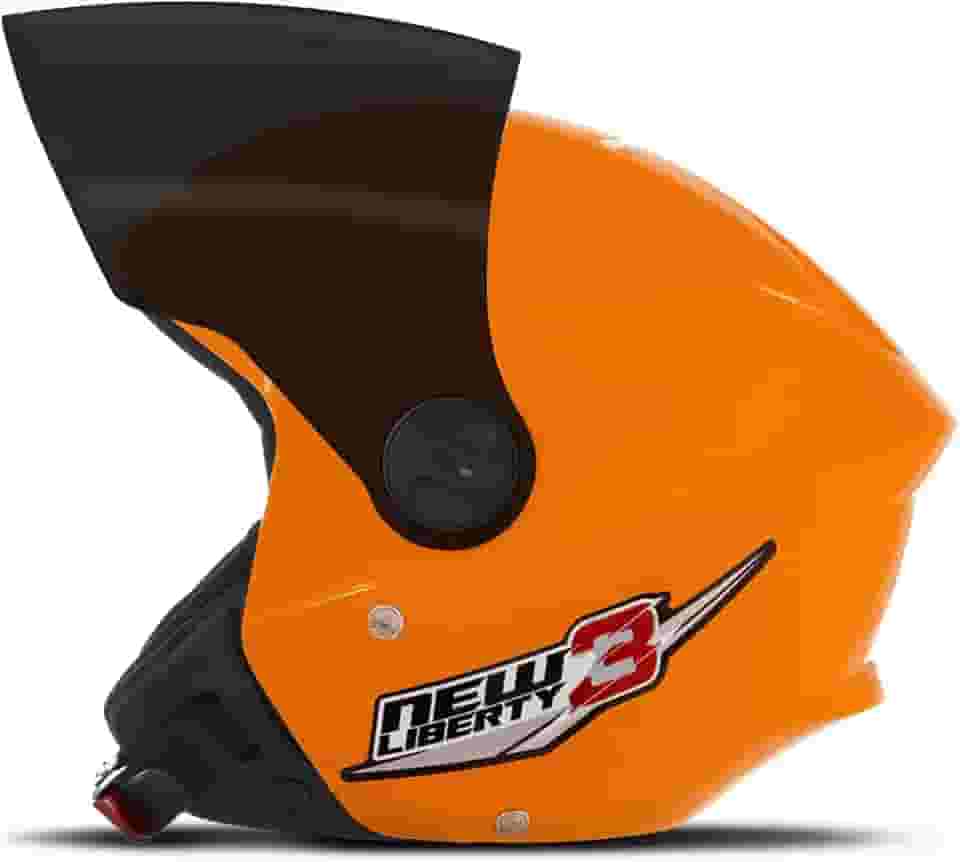 CAPACETE ABERTO PRO TORK NEW LIBERTY 3 SOLID LARANJA TAM. 60 VIS. FUMÊ
