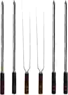 Kit 6 Espetos Artesanais Inox P/Churrasco