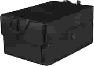 Organizador Porta Malas Carro Dobrável Impermeável com Alça, Divisórias e Bolso Externo, Baú Multiuso para Veículos, Viagens e Uso Diário