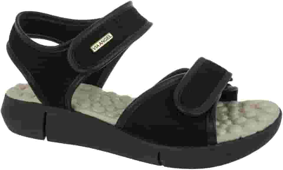 Sandália Papete Feminina Ortopédica Anatômica Massageadora Leve Macia Utra Conforto Via Angel 56.04