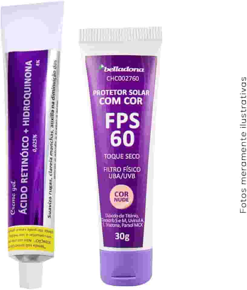Kit Clareador de Melasma com Ácido Retinóico e Protetor Solar Cor Nude - Original
