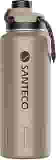 Garrafa Térmica Esportiva De Aço Inoxidável Com Isolamento A Vácuo Com Cordão de Segurança (Caqui 950ML)