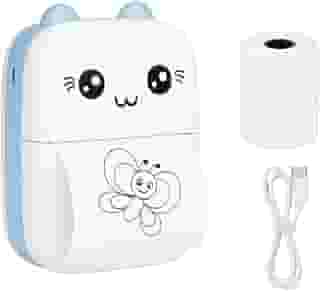 Mini Impressora Portátil Térmica Adesiva Bluetooth Sem Fio | Impressão de Fotos, Etiquetas, Lembretes e QR Code | Filmadora Infantil Divertida Full HD | Compatível com Android e iOS