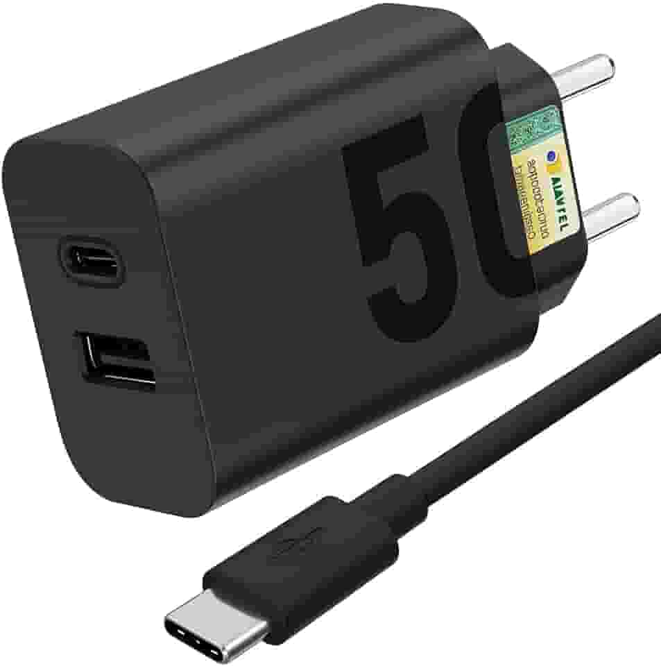 Carregador Super Turbo 50W Ultra Rápido Tipo C e USB Com Carregamento Rápido + Cabo Tipo C Compatível Com Todos Os Dispositivos, Android, Ios 15/16, Xiaomi - Todos Dispositivos Celulares