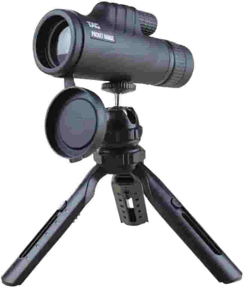 Luneta Telescópica Pocket Range, 10-30x42mm, Preta, Material ABS e Metal, com Tripé e Adaptador para Celular, para Observação de Longa Distância, 17x7,5x5,4cm