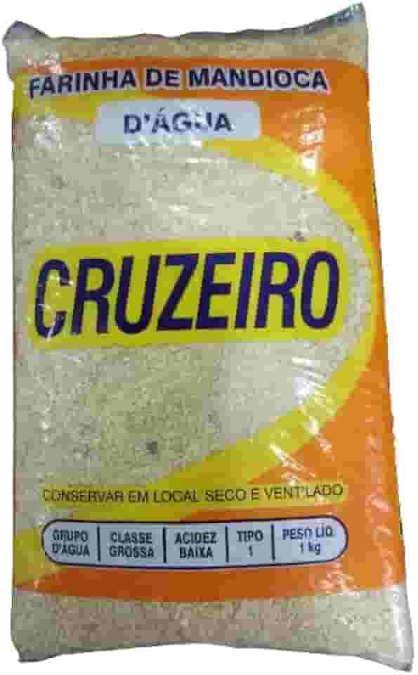 Cruzeiro Farinha de Mandioca D'água, Classe Grossa, Acidez Baixa, 1kg