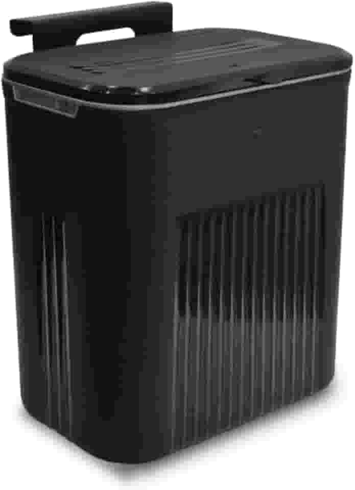 Lixeira Suspensa Com Alça de Pendurar 9L Suporte com Adesivo (Preto)