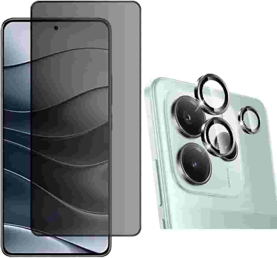 Película Privacidade 3D + Película De Câmera Para Redmi Note 14 5G