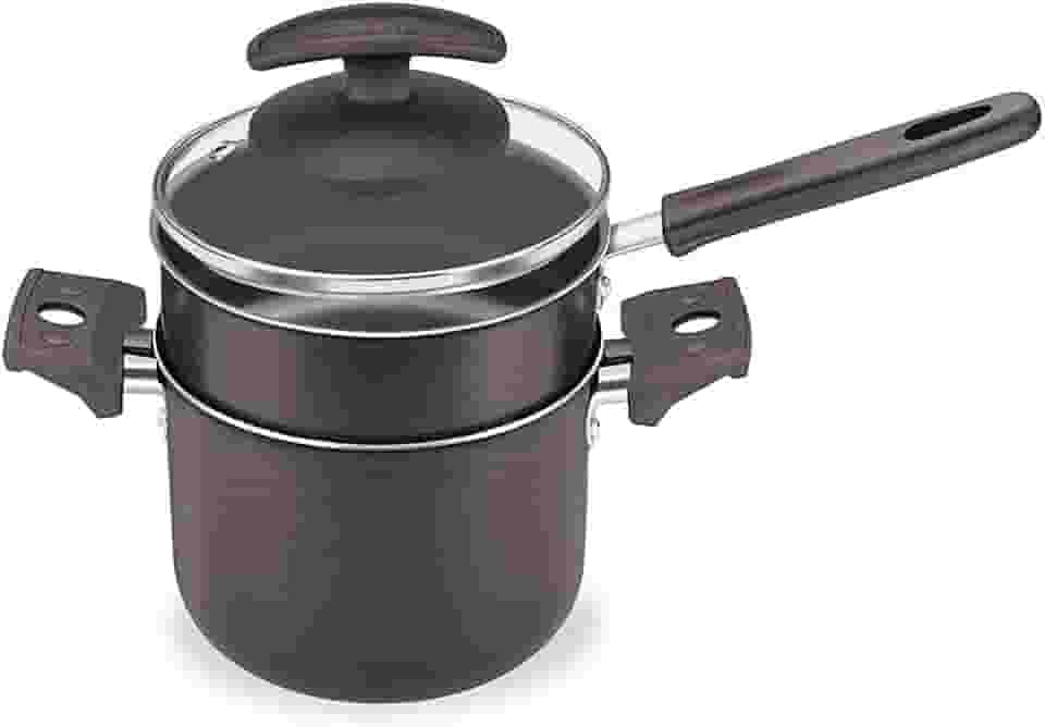 Alumínio Fortaleza 610012 Cuscuzeiro/Caldeirão 12 C/Tpa Vidro, Preto