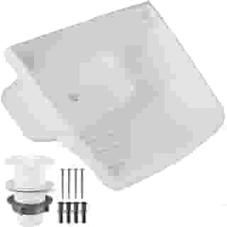 Tanque Plástico Lavar Roupas C/Sifão E Valvula Lavanderia 24l Cor Branco