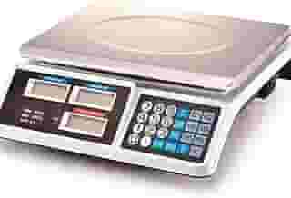 Balança Eletrônica Digital Alta Precisão 40kg Comercial - Balança Digital Comercial, Capacidade 40kg, Display LED Duplo, Bandeja Inox 33x24cm, Bivolt, Aço Inoxidável e Padrão EU.