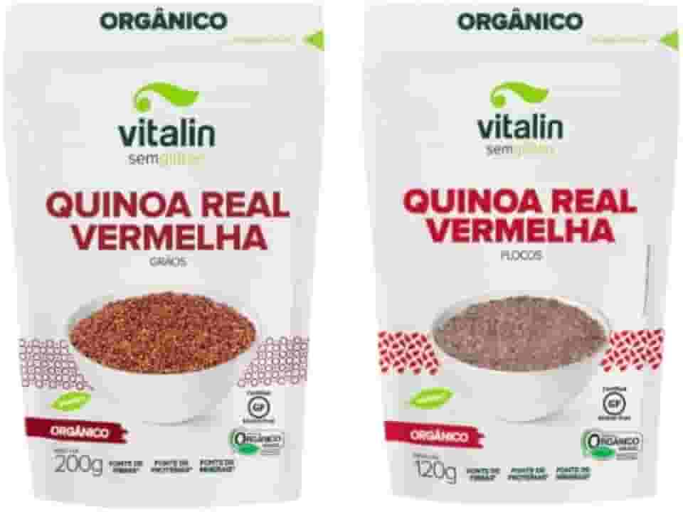 Kit 2 Quinoa Real Vermelha Orgânica: Em Flocos, Em Grãos