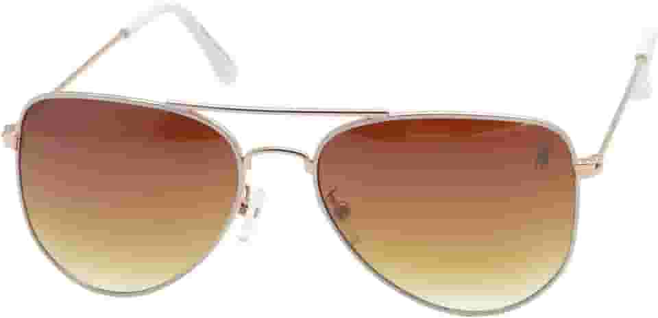 Óculos de Sol Aviador Clássico Unissex Polo London Club, Armação em Metal Stainless Stell