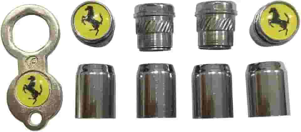 Tampa Bico Pito Pneu Válvulas Cromado C/Logo Amarelo