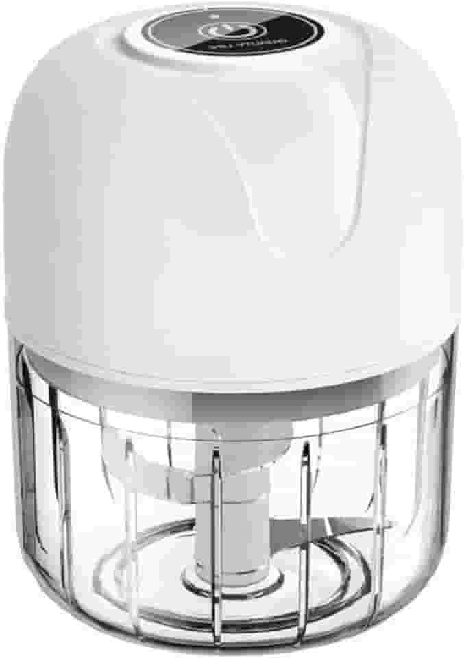 Mini Processador de Alimentos USB 250ml 3 Laminas Triturador Alho Portatil Moedor Eletrico Cebola Trituador de Alimentos Mixer Mini Triturador de Alimentos Alho Legumes Temperos Cores Sortidas