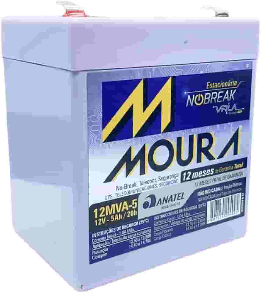 Bateria Moura Selada Vrla AGM 12V 5Ah Estacionaria 12Mva-5