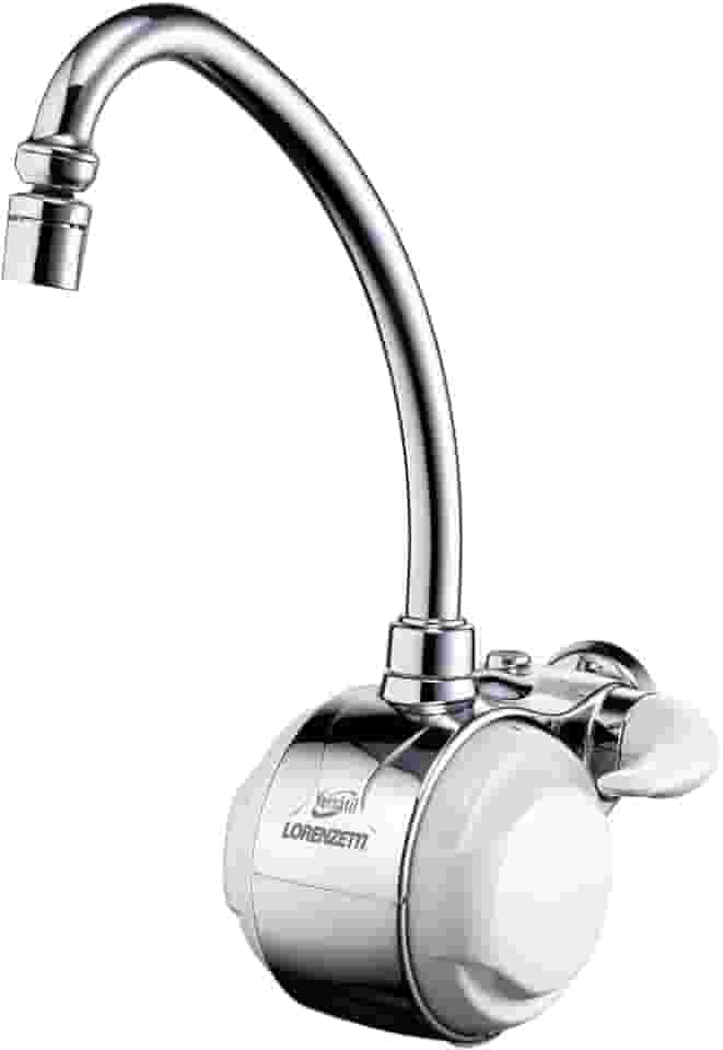 Torneira Elétrica Versátil Parece Branco com Cromado 127V 4500W Lorenzetti