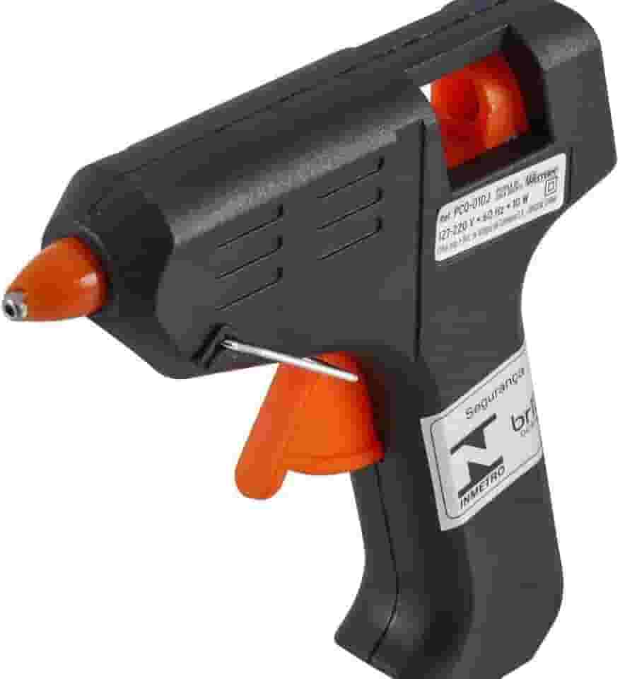 Pistola de cola quente com ponta fina, voltagem dupla, inclui bastões de cola