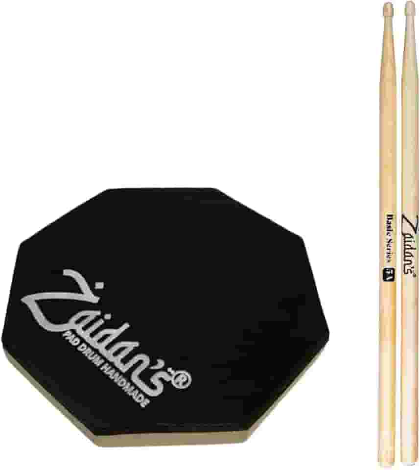 Pad Estudo Bateria Praticável 15cm ou 6 Polegadas + Par Baquetas Basic Series Zaidan's By Spanking (5A)