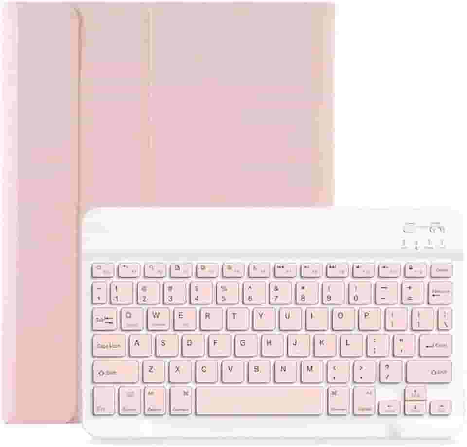 Capa Para Tablet Com Teclado Bluetooth Para 5ª/6ª Geração,iPad Air1/Air2,iPad Pro 9.7 Polegadas (Rosa, Teclado comum)