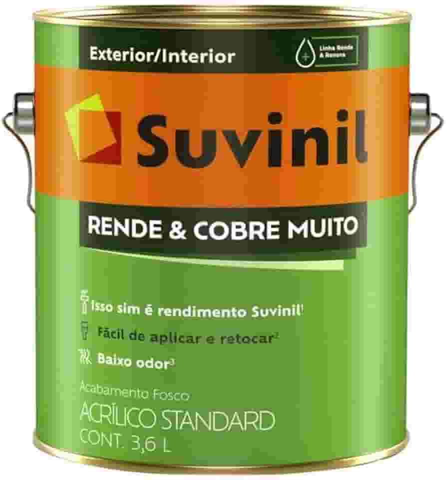 Tinta Suvinil para parede rende e cobre muito 3,6L - Branco Gelo - 50308444