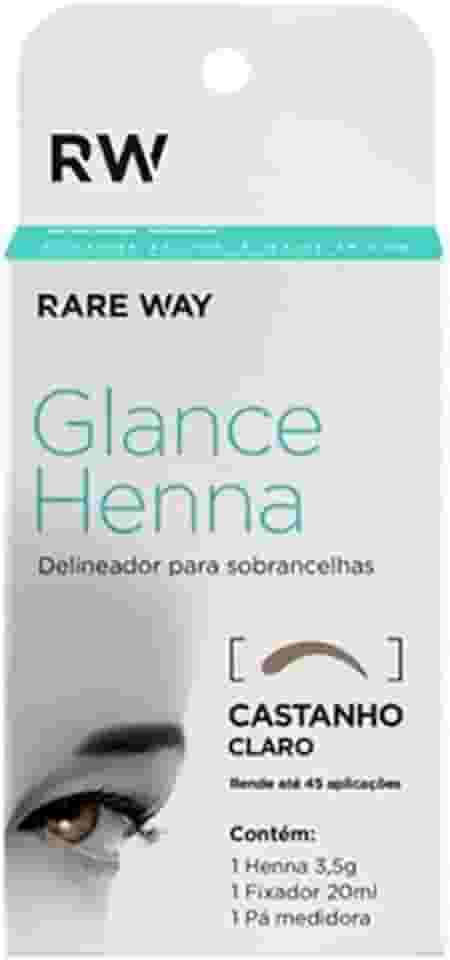 Henna Para Sobrancelhas Delineador Castanho Claro Rare Way - Glance Henna - 3,5gr