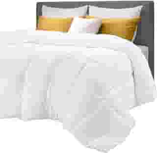 Utopia Bedding Edredom alternativo de plumas (king, branco) – Edredom para todas as estações – Enchimento de edredom de fibra siliconada de pelúcia – Costurado em caixa