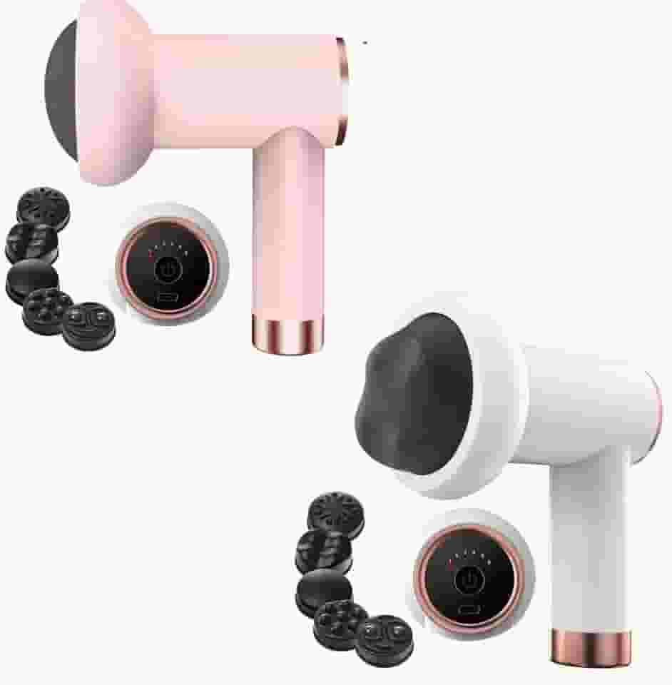 Massageador Corporal Elétrico Sem Fio Redutor de Medidas e Celulite – Drenagem Linfática e Relaxamento Muscular (Rosa)