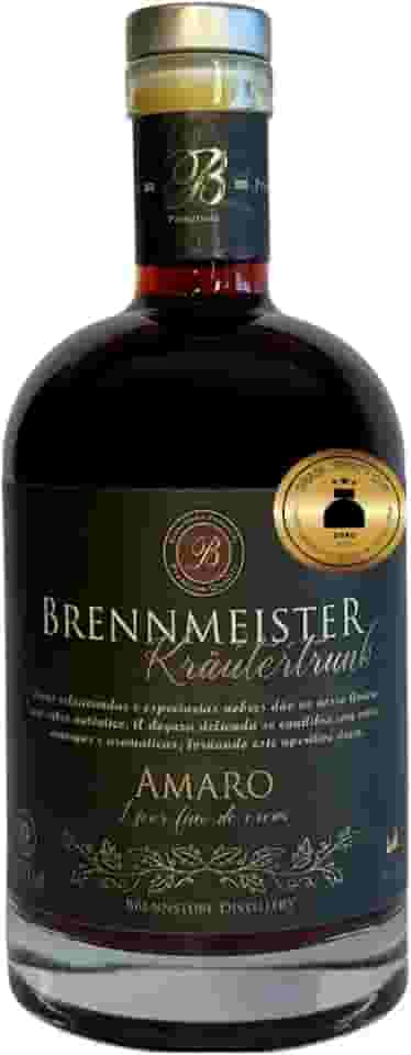Brennmeister Amaro Licor de Ervas, Premiado com Ouro, 500ml, Destilaria Brennstube