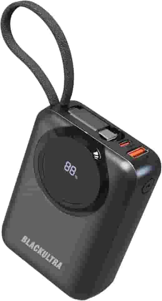 Power Bank Portátil 20000mAh com Display LED, Carregamento Rápido 22.5W PD 3.0 QC 3.0, USB-C Leve Compatível com iPhone 16/15/14/13/12/11, Samsung, Android – Preto