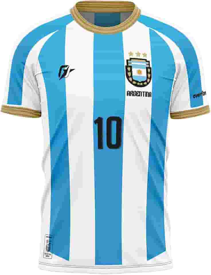 Camiseta Filtro UV Argentina Copa Tri Campeã Campeones