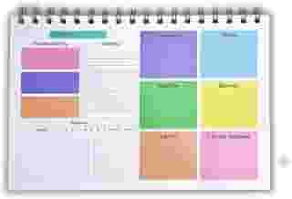 Planner Semanal Espiral Colorido 50 Folhas – Organização Visual com Prioridades, Tarefas e Hábitos para Rotina Pessoal, Escolar e Profissional