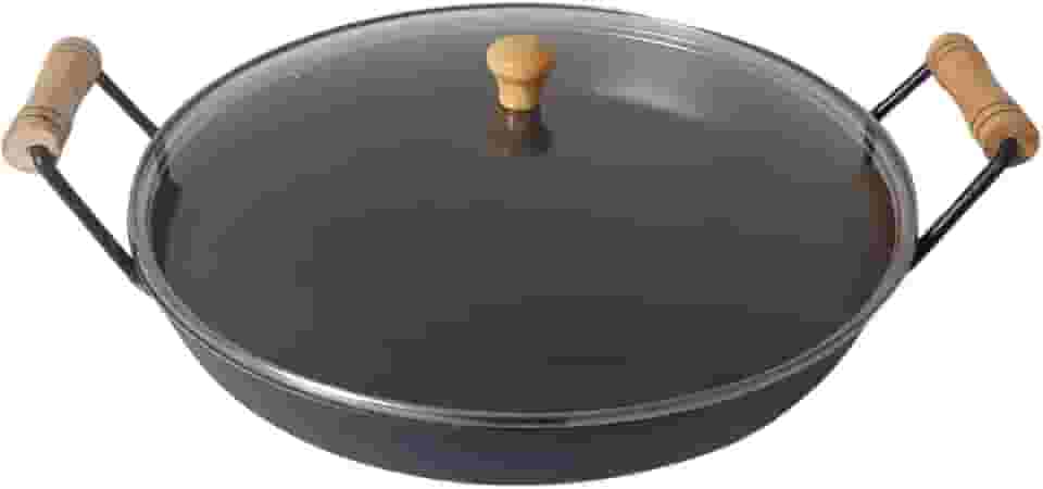 Disco Arado Chapa De Ferro 32cm Altura 6cm C Tampa De Vidro