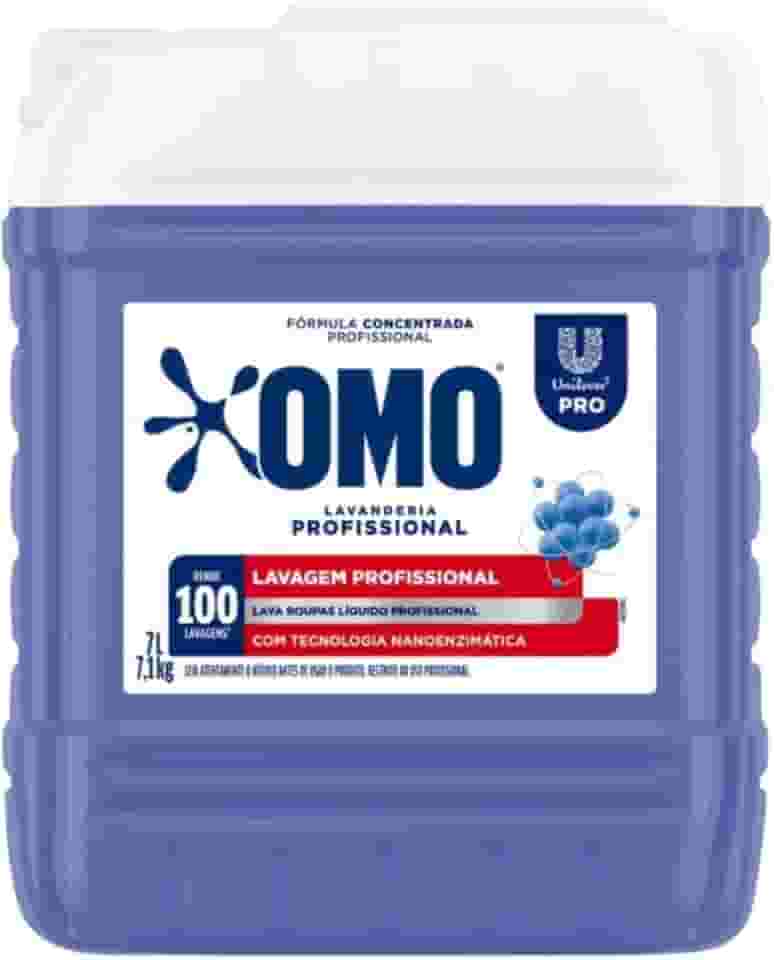 Lava Roupas Líquido Omo Lavanderia Profissional Lavagem Profissional 7l