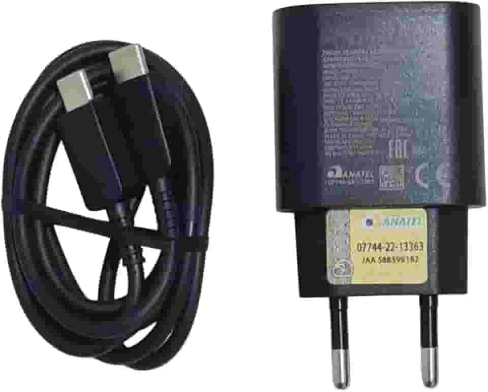 Kit Carregador Fonte e Cabo Turbo 6.1A, PD 30W, Compatível com Apple iPhone 15, 15 Pro, 15 Pro Max, 16, 16 Pro, 16 Pro Max, Samsung Galaxy e Androids USB C, Qualidade Premium (Preto)