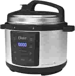 Panela de Pressão Elétrica Oster, Digital, 5L, 110V, Inox/Preta, 900W, OPAN920