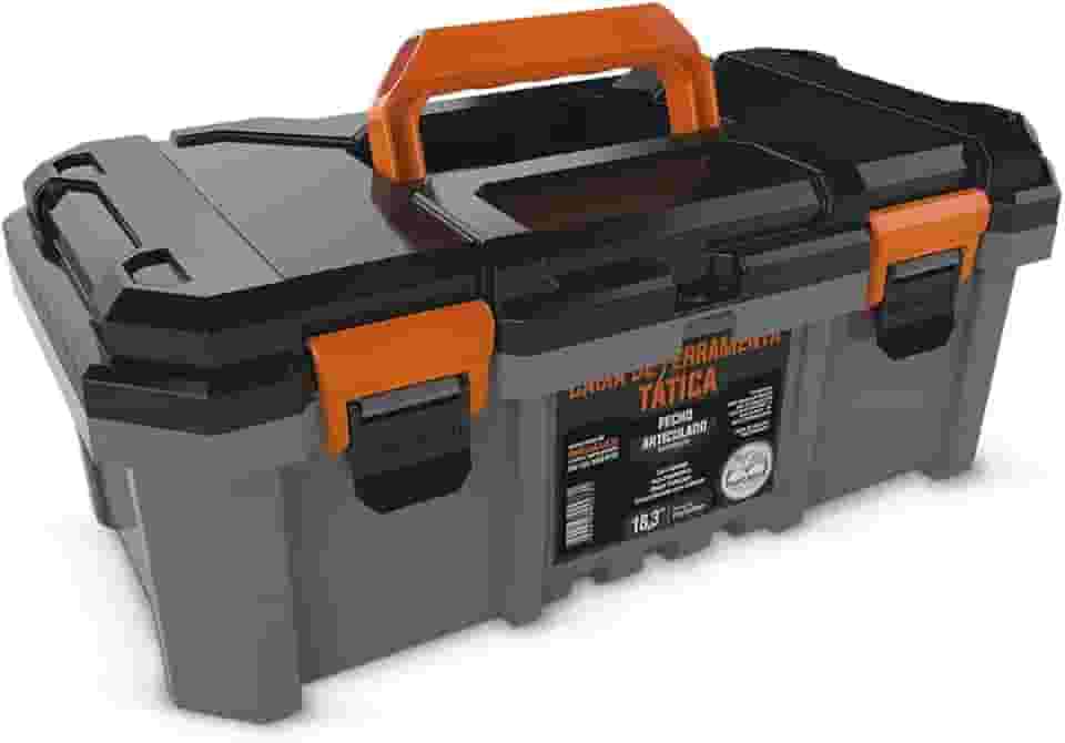 Caixa de Ferramentas Tática Cinza 18,3" Metasul