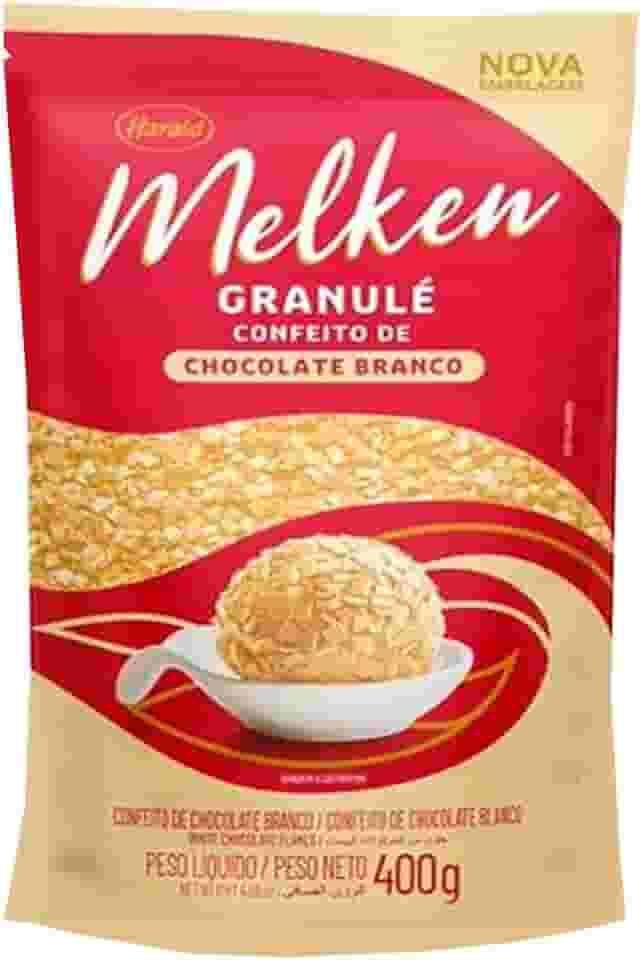 Chocolate Granulado Branco Granulé 400G Melken Harald