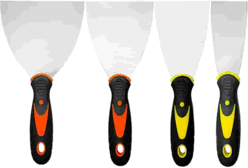 Kit Espátula Aço Gesso Massa Corrida Multiuso Pintor Drywal