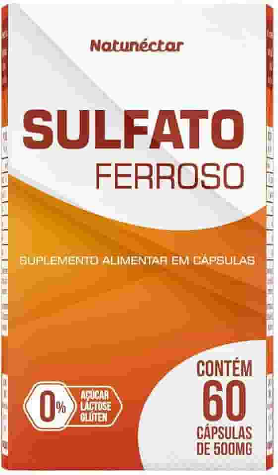 Sulfato Ferroso 500mg 60 Cápsulas - Natunéctar