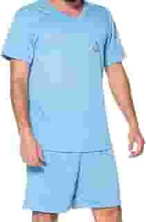 Pijama Masculino Adulto Confortável e macio Pijama Manga Curta e Short para Dormir