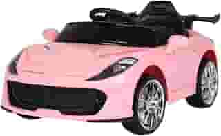 Bang Toys - Carrinho Elétrico Infantil Scarlet GT 12V - com Luzes de LED, Sons, Entrada USB/MP3, Bluetooth, Portas que Abrem e Controle Remoto - Suporta até 30kg - Cor Rosa