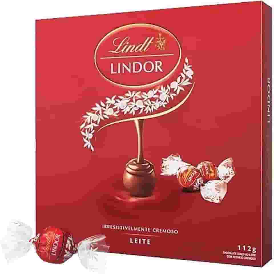 Bombom de Chocolate Suiço Lindt Lindor, 1 Caixa de 112g