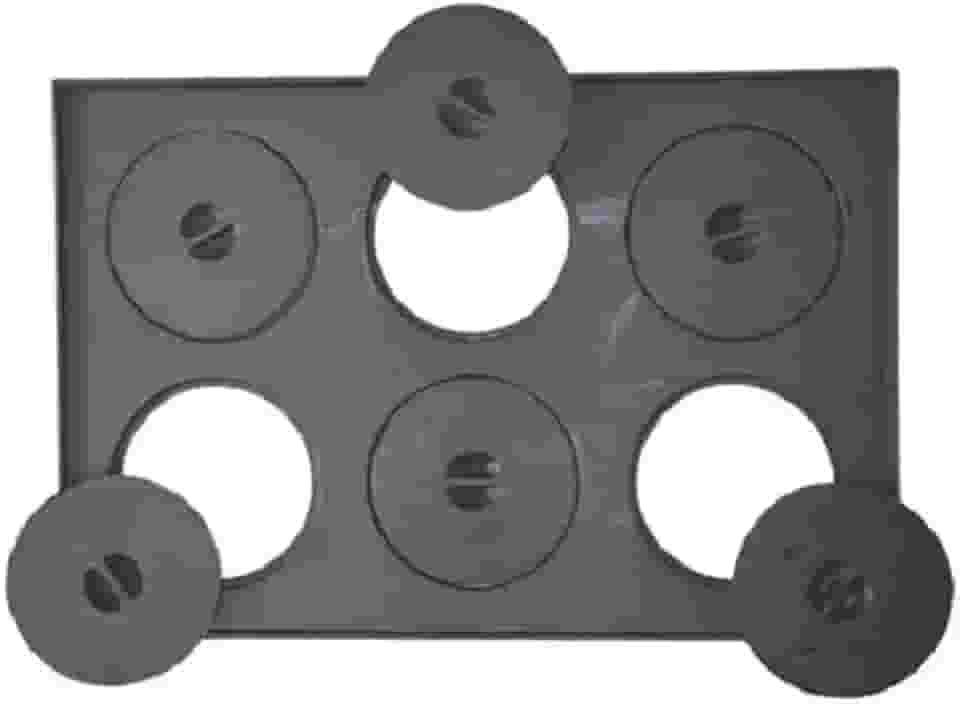 Chapa de Ferro Para Fogao Lenha Retangular 6 Furos Com Tampa