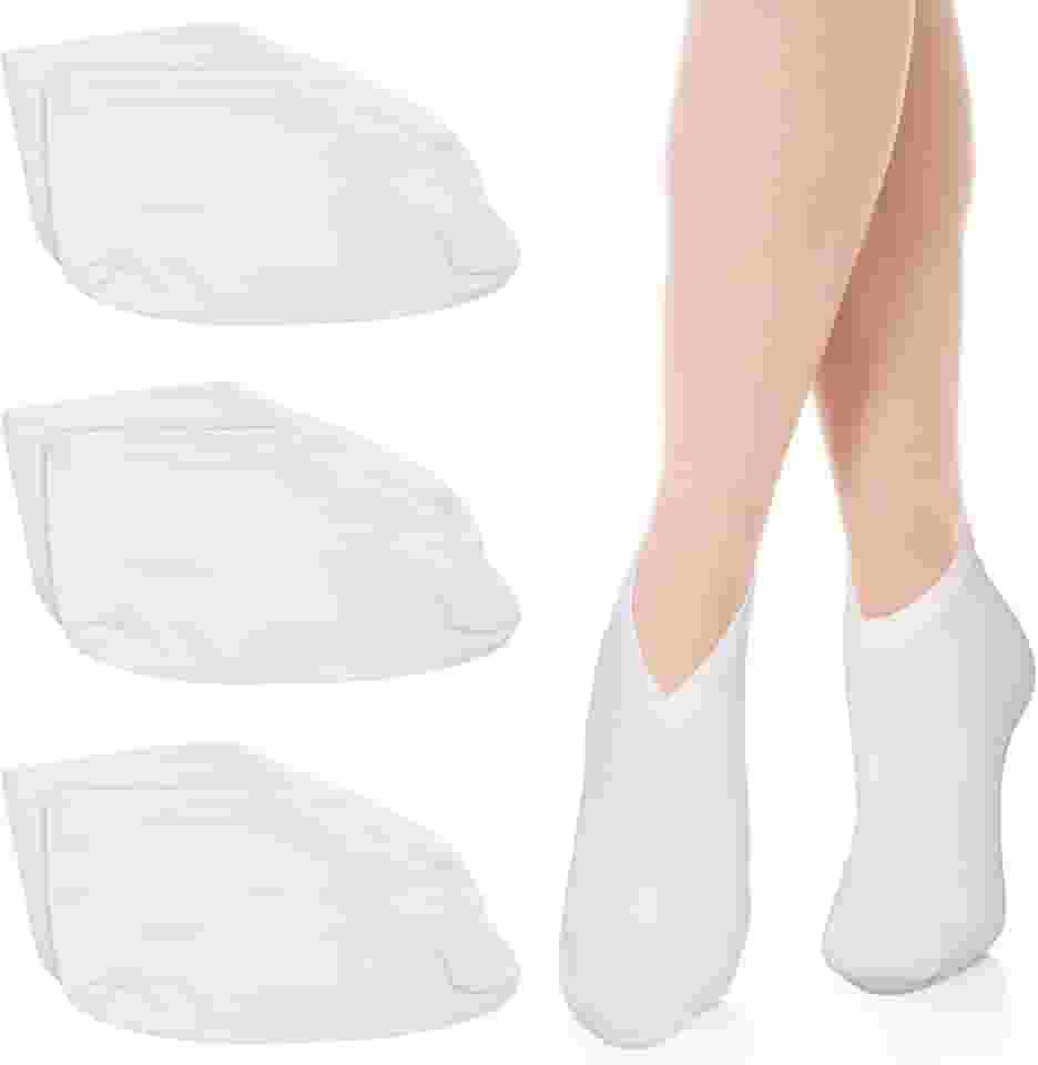 3 pares de meias hidratantes durante a noite, meias cosméticas hidratantes para mulheres e homens, meias hidratantes com loção para spa durante a noite absorvendo para pés secos e rachados