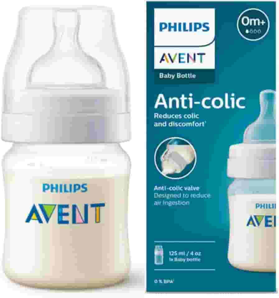 Mamadeira Anti-Colic 0m+ Philips Avent SCY100/01 Transparente 125ml