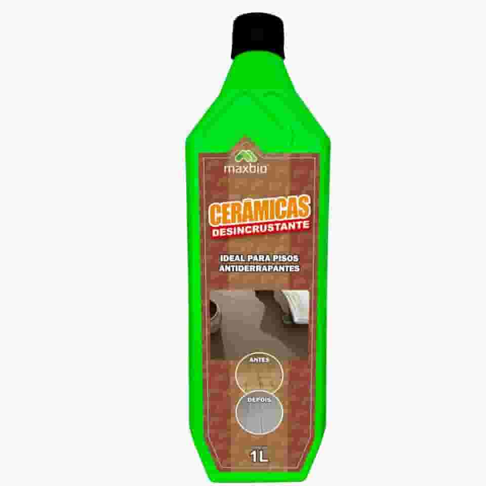 LIMPA CERAMICAS DESINCRUSTANTES 1LT MAXBIO POS OBRA LIMPEZA PESADA IDEAL PISO ANTIDERRAPANTE