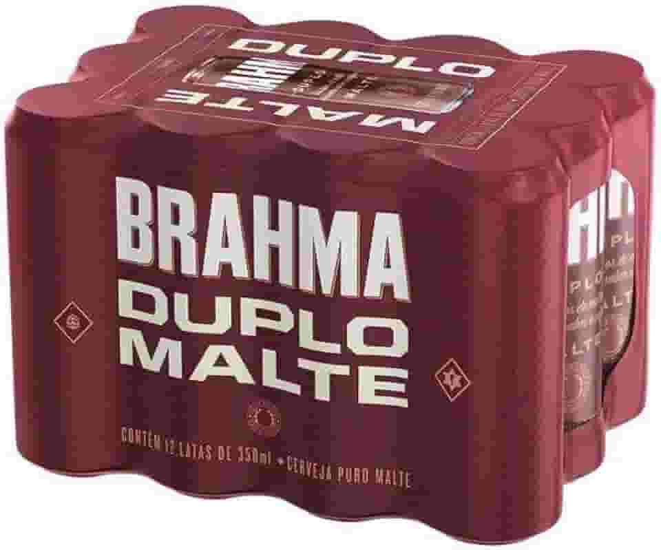 Pack Cerveja Brahma Duplo Malte Lata Sleek - com 12 unidades 350ml